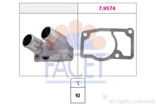 FACET 7.8345S Thermostat, coolant